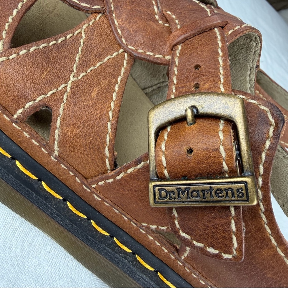 Dr Martens Vintage Y2K Chunky Sandals Women 11Brown Leather Slingback 5A85 EU 43 - Picture 13 of 16